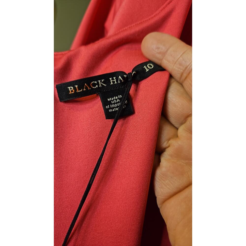 Black Halo Jackie O Swing Dress Red Pop Small NWT | Draped Jersey Fit & Flare - Picture 4 of 6